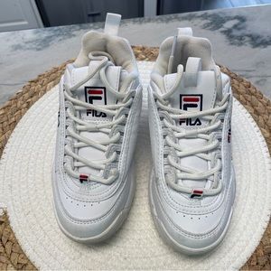 Fila Disruptor Ii Premium Sneakers White Navy Red 13 Wht/Fnvy/Fred